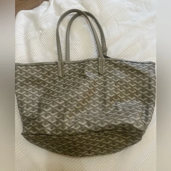 Taupe Patterned Tote - Picture 2 of 7